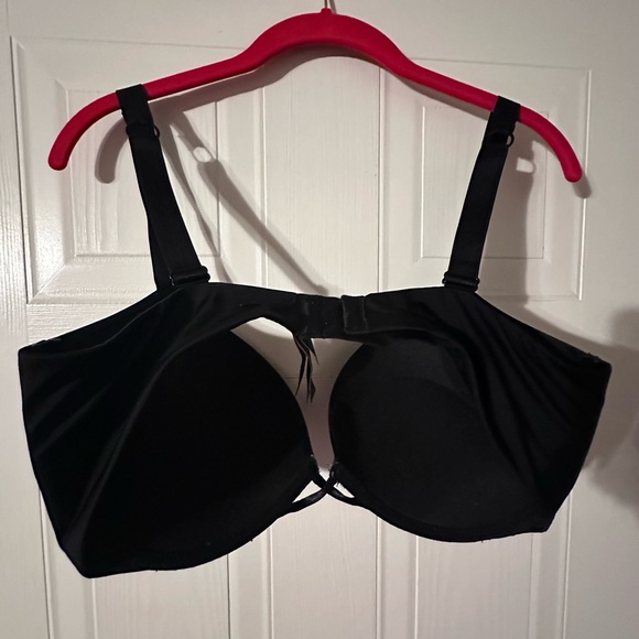 Victoria's Secret Black Satin Bra with Embellished Straps - Picture 4 of 6